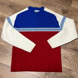 Vintage Ski County Knitting Sweater 100% Wool Sz L